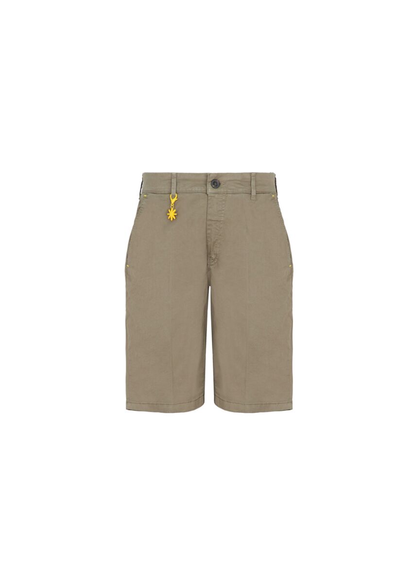 Bermuda tinto slim fit in cotone
