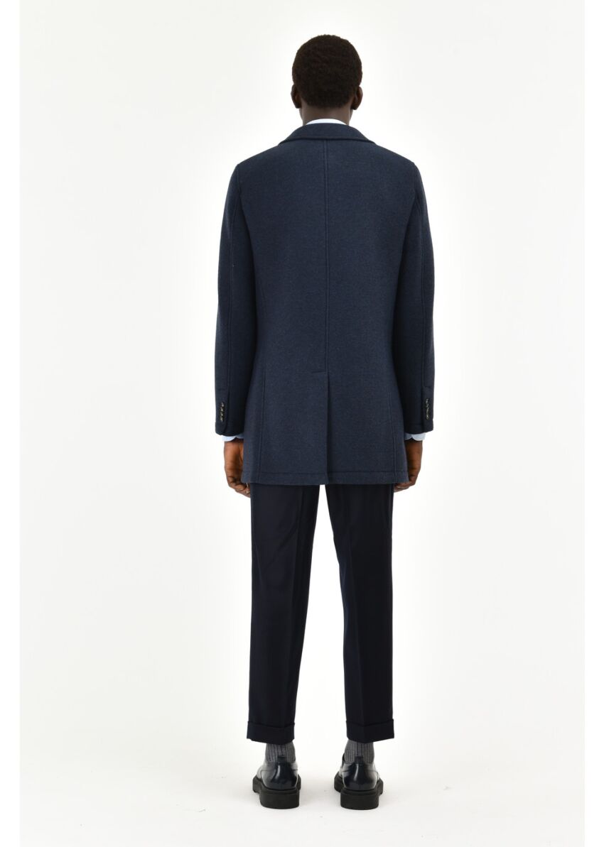 Cappotto slim jersey misto lana