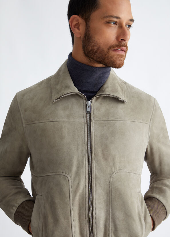 BOMBER IN PELLE SUEDE