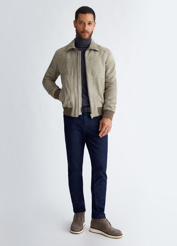 BOMBER IN PELLE SUEDE