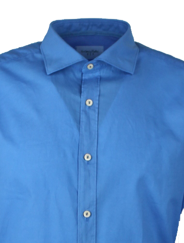 Camicia cotone popeline blue sky