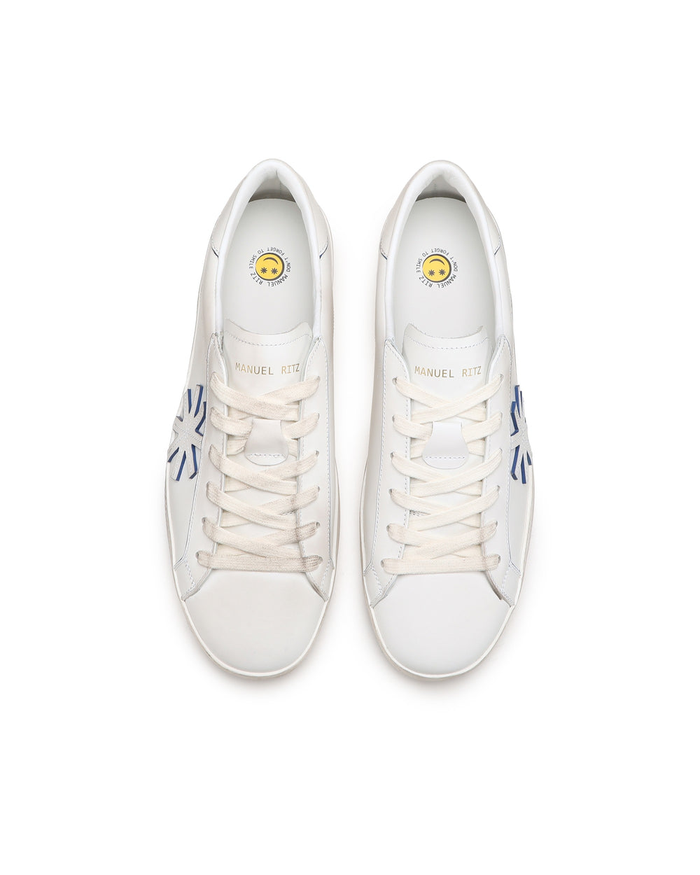 Sneakers in pelle azzurro