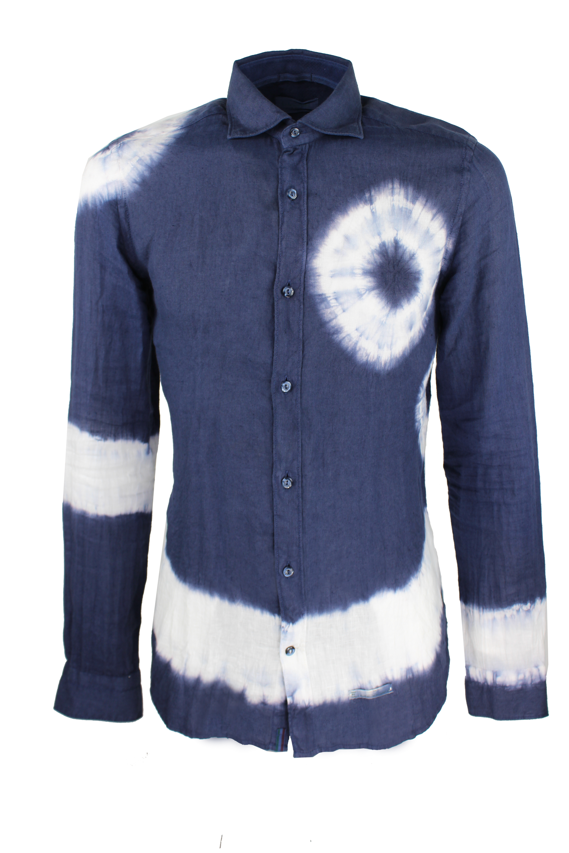 Camicia Lino Effetto Tie Dye Tintoria Mattei