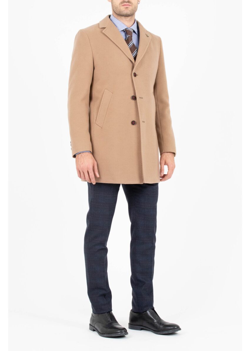 Cappotto Monopetto misto viscosa stretch