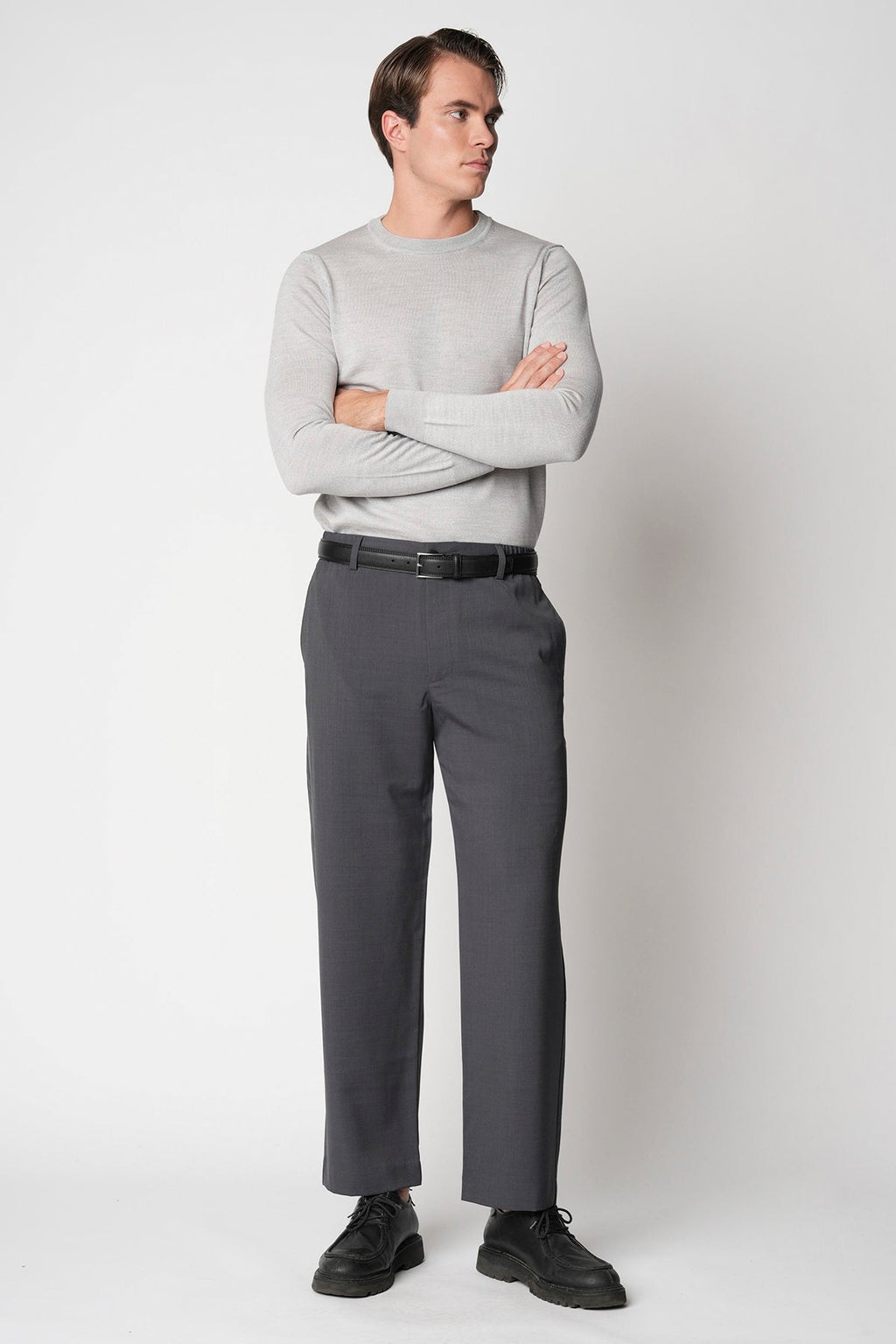 Maglia pura lana merino ghiaccio