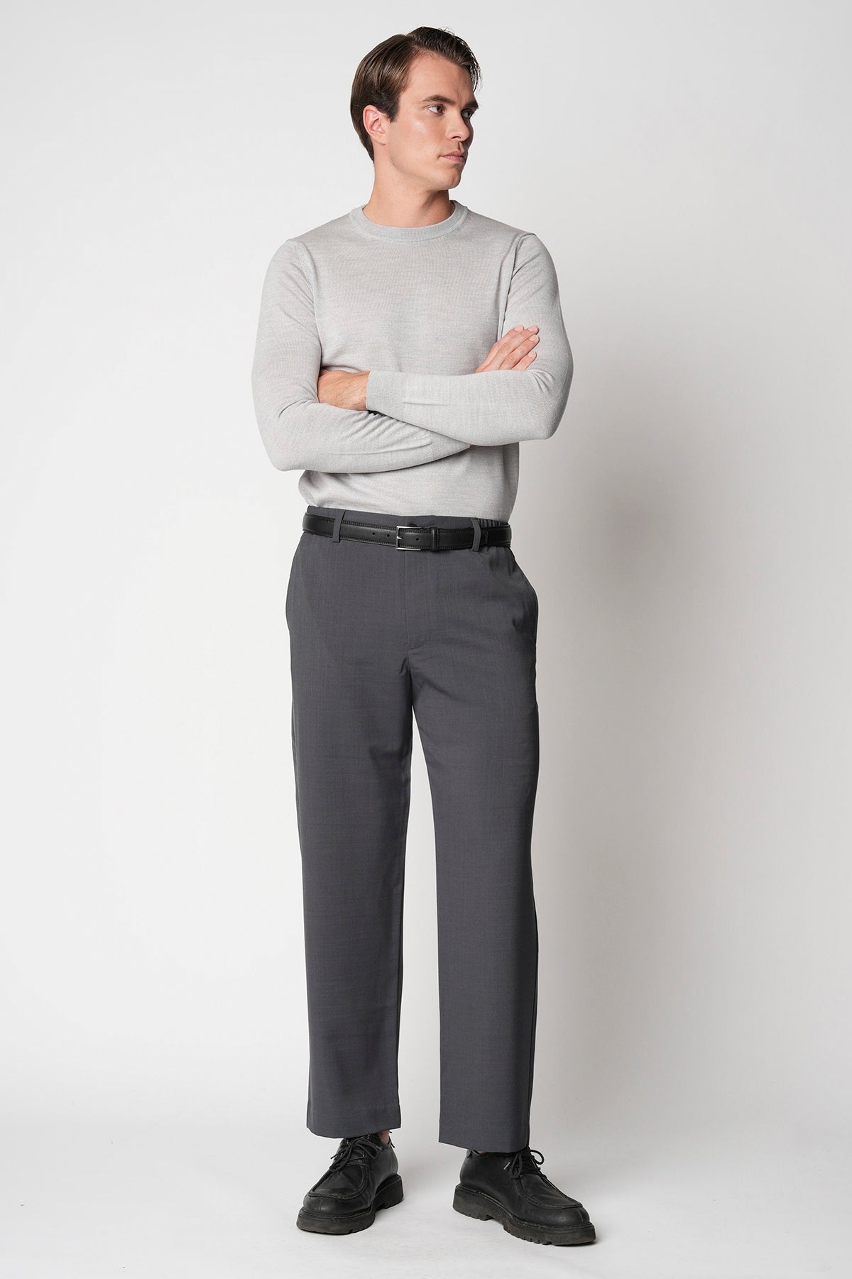 Maglia pura lana merino ghiaccio