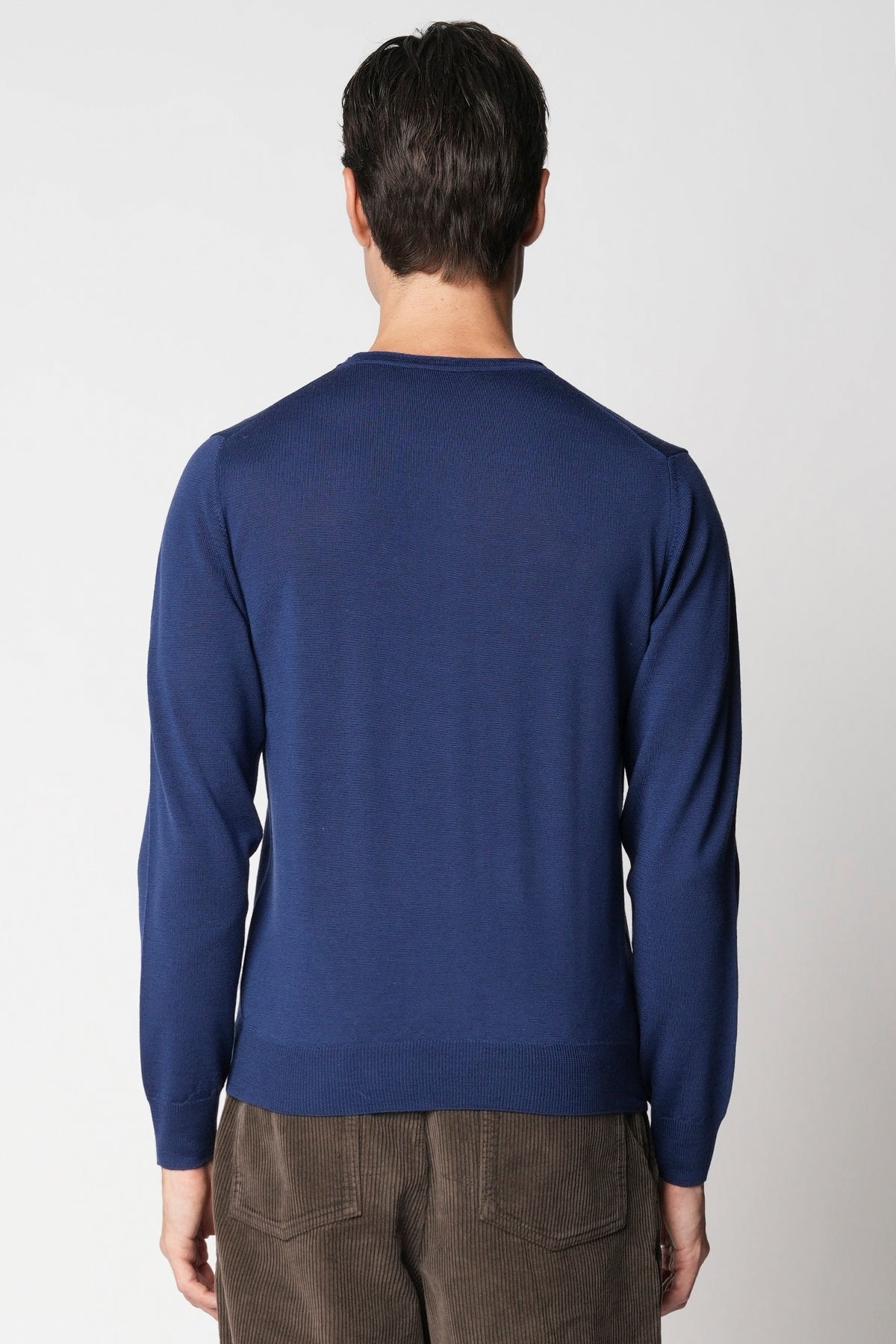 Maglia pura lana merino blu