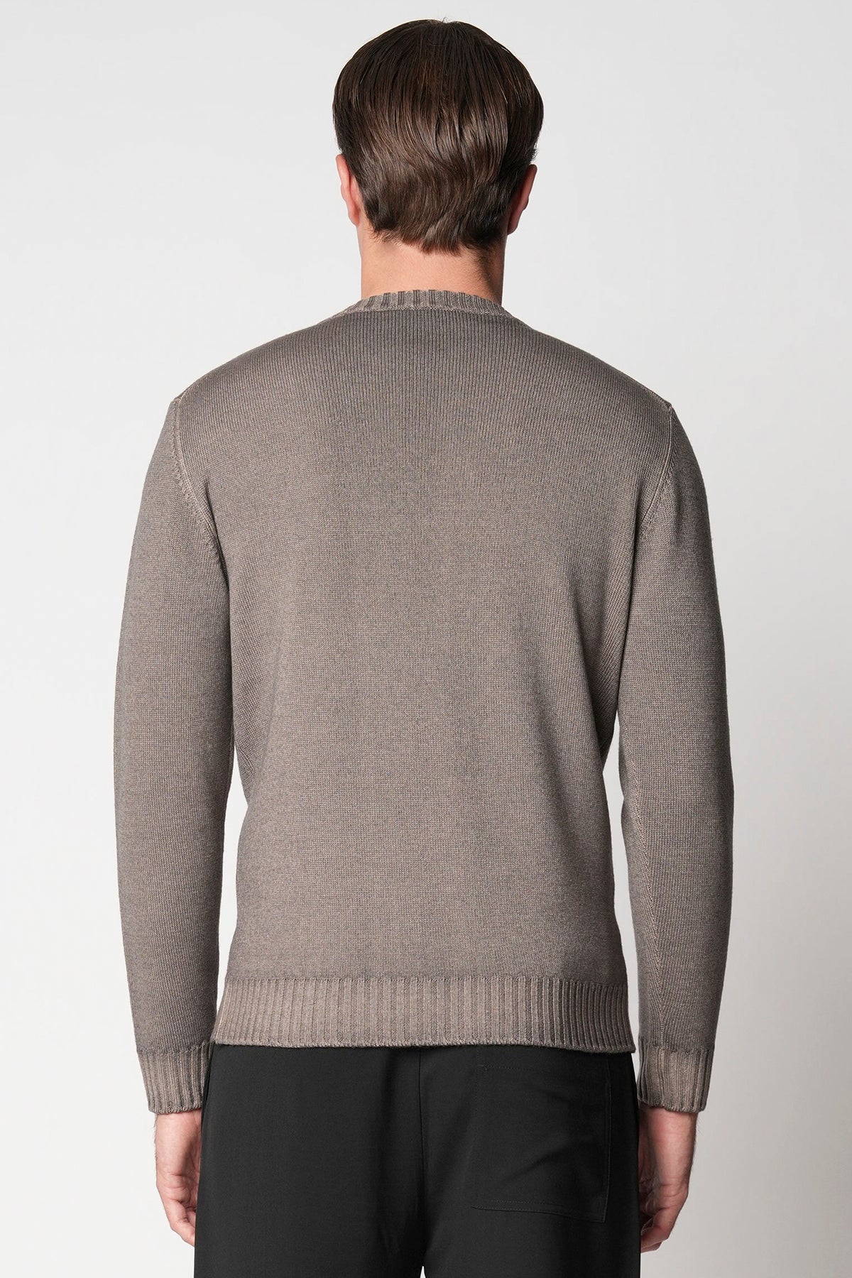 Maglia pura lana merino fango