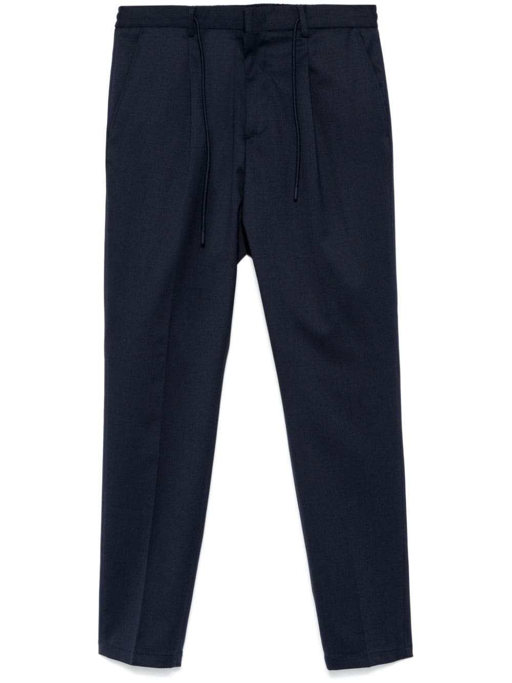 Pantaloni con coulisse e vita elasticizzata blu