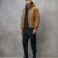 GIUBBINO MILITARE CON CAPPUCCIO MOREY nocciola