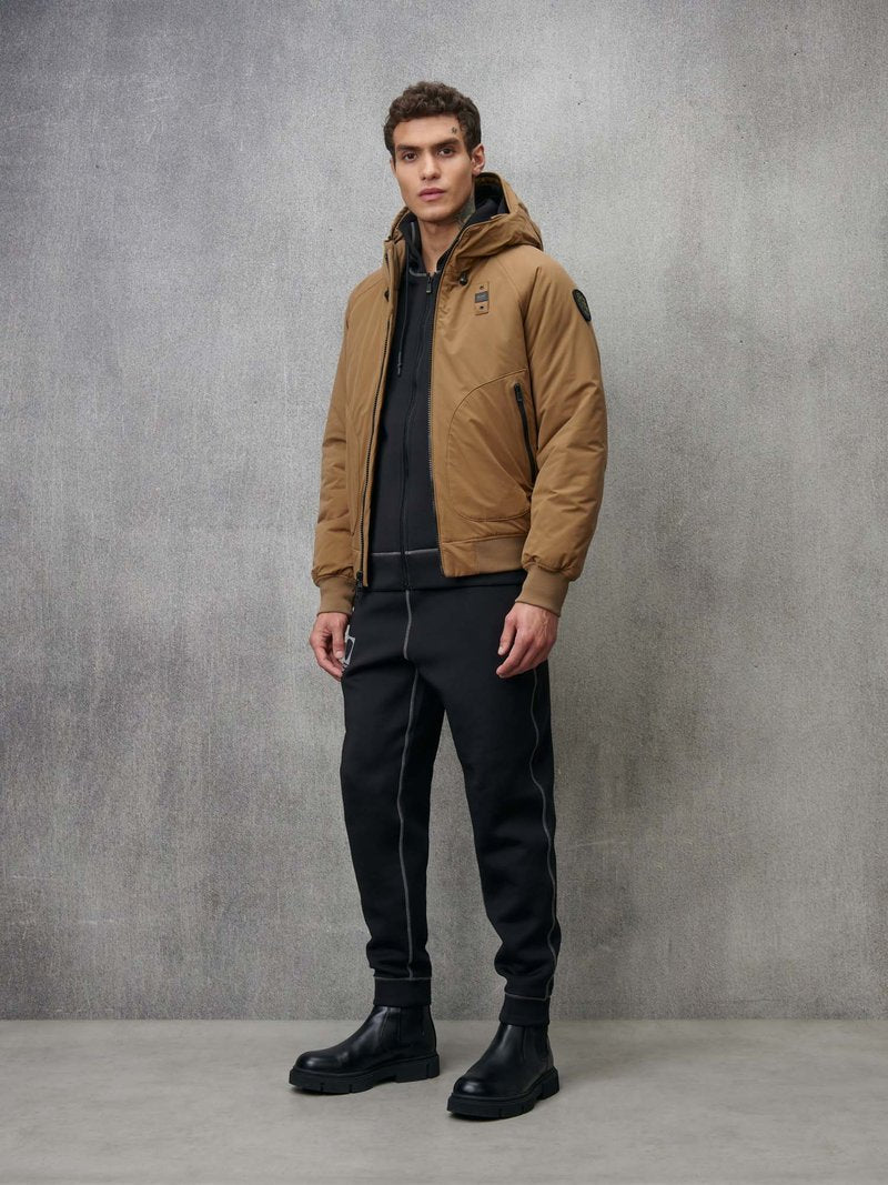 GIUBBINO MILITARE CON CAPPUCCIO MOREY nocciola
