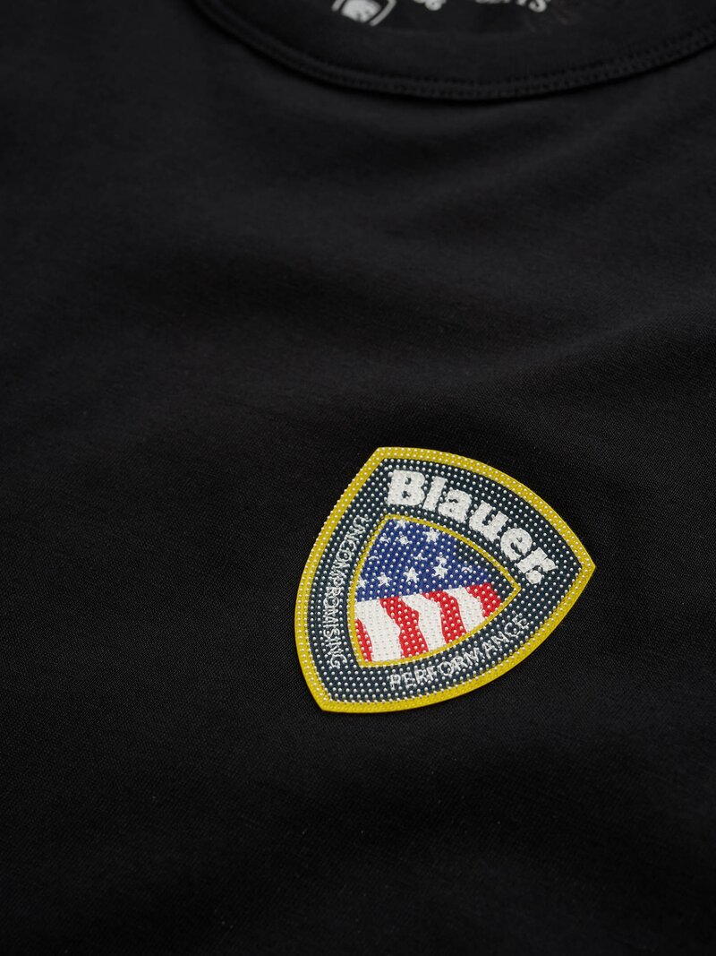 T-SHIRT LOGO GOMMATO FAXON nero