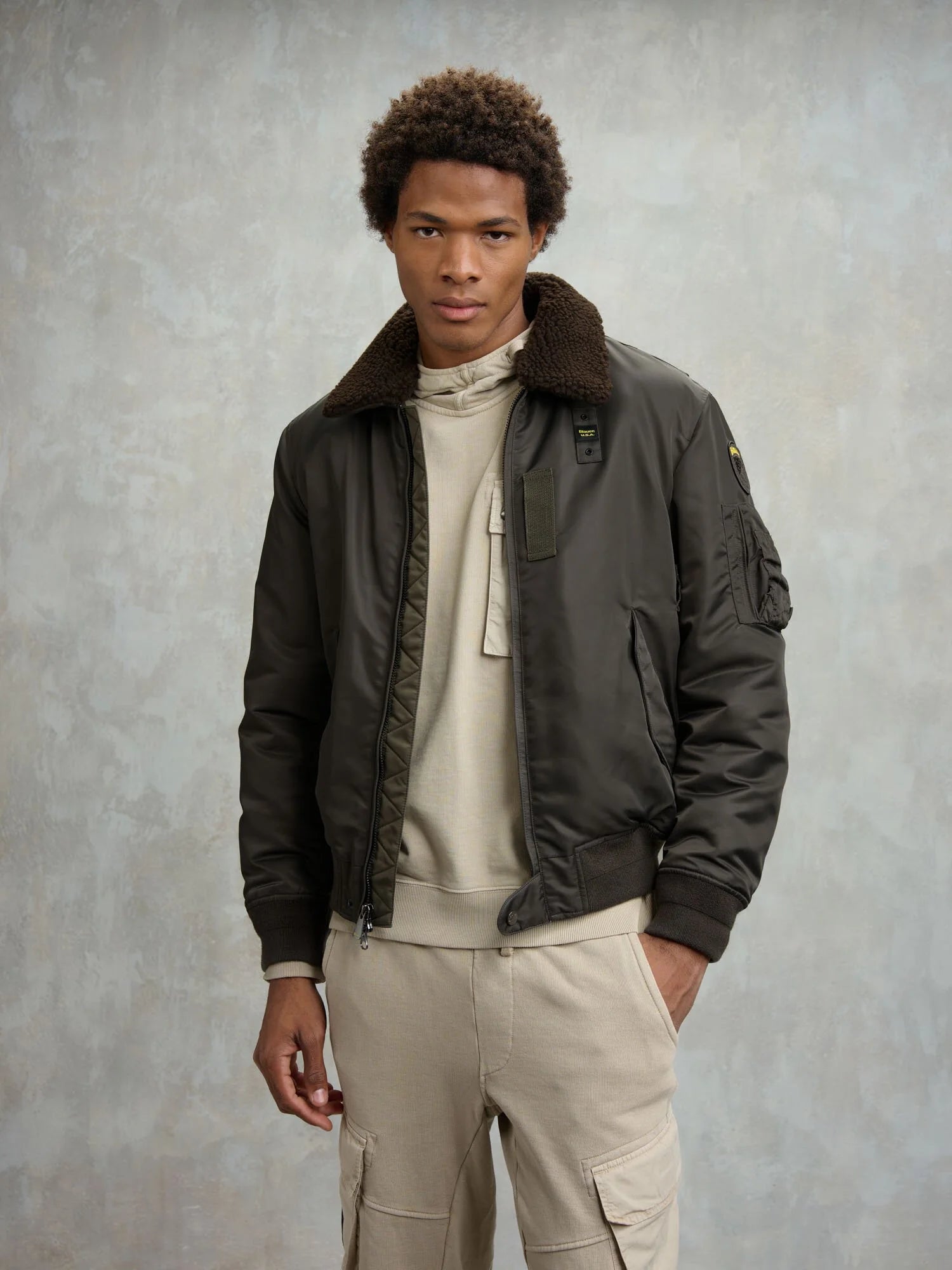 BOMBER POLIZIOTTO MARSHALL nero oliva