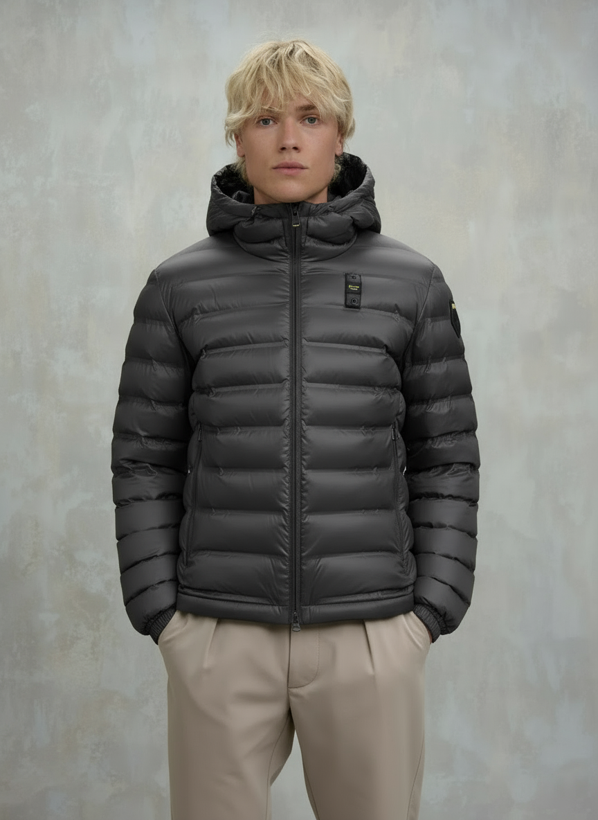 GIUBBETTO TERMOSALDATO CON CAPPUCCIO CHARLES grigio