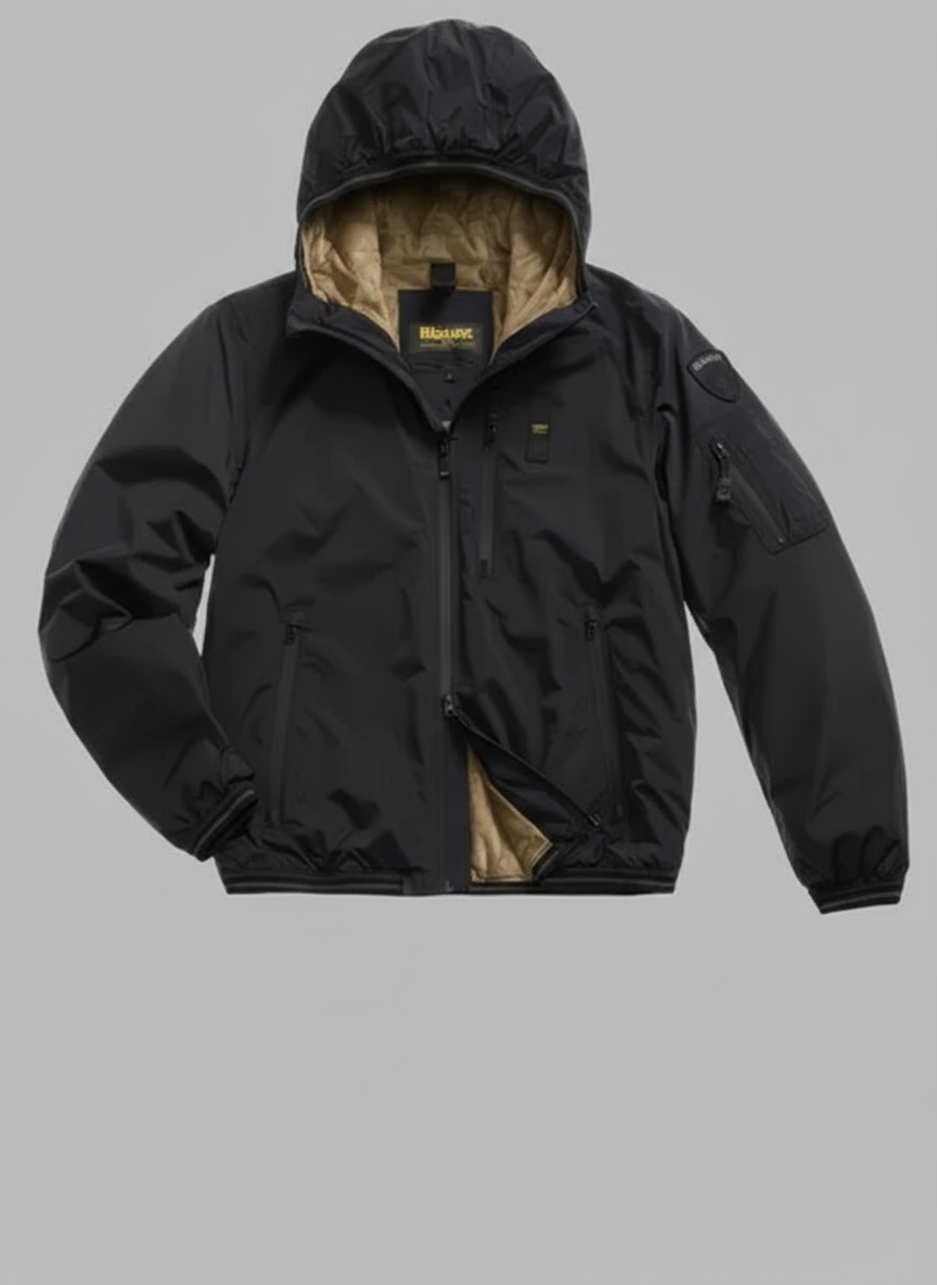 GIACCA CON INTERNO IN ECOPELLICCIA DEVON nero