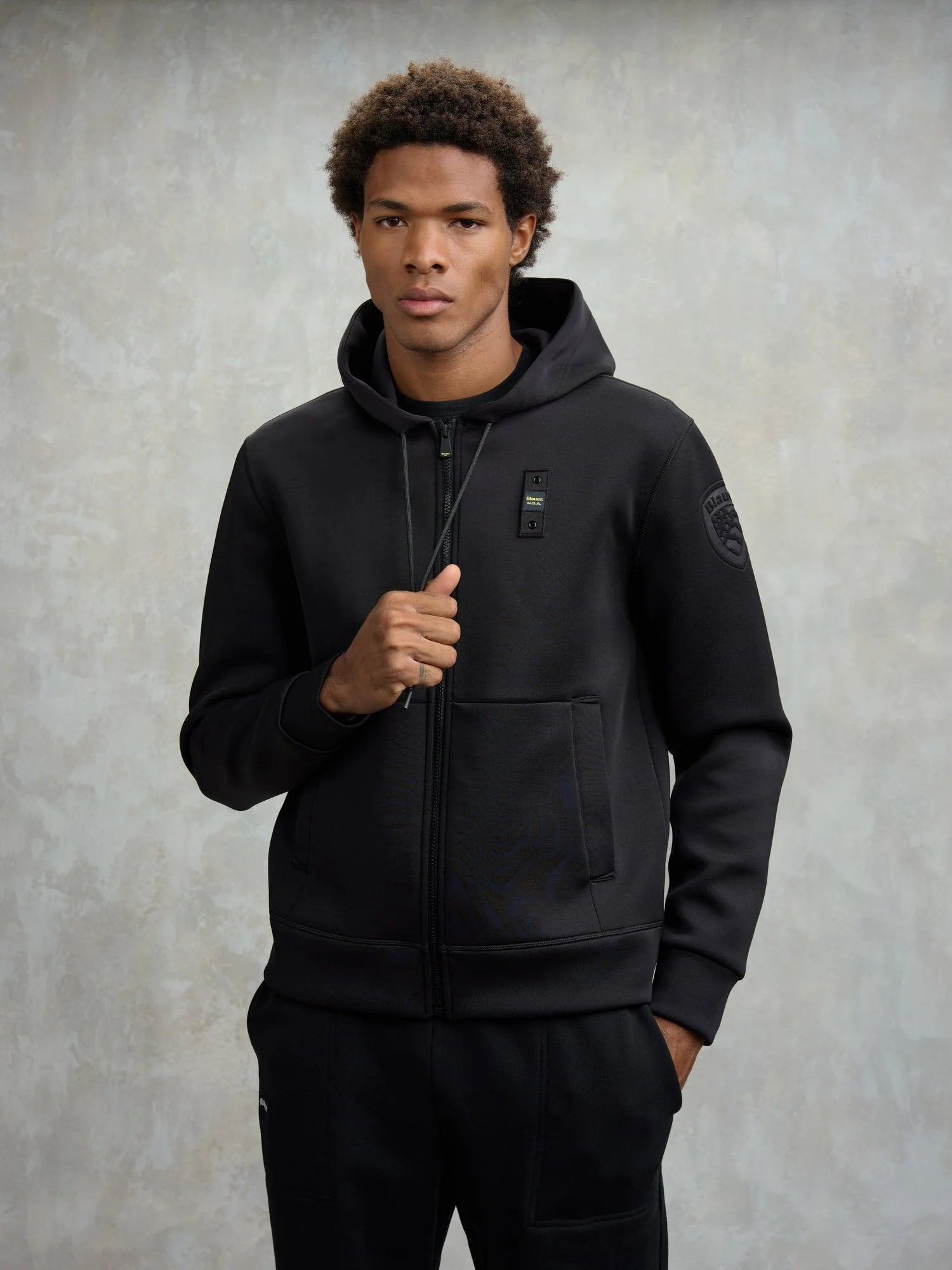 FELPA SCUBA CON CAPPUCCIO COLBY NERA