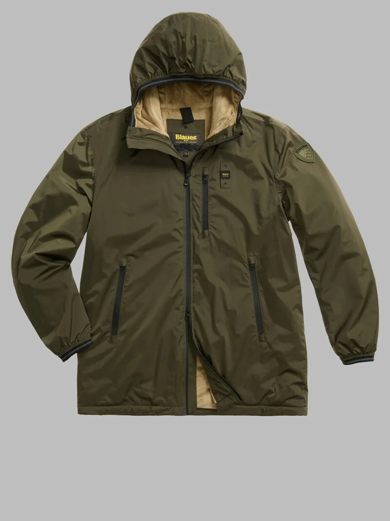 GIUBBETTO NASTRATO CON PELLICCIA ECO JARVIS verde