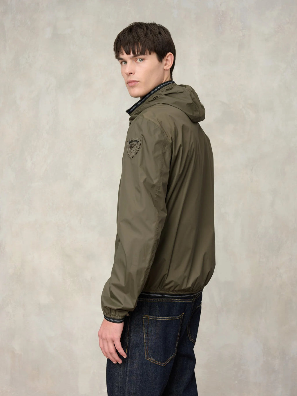 JACKET WITH TAPE AND ECO FUR JARVIS green