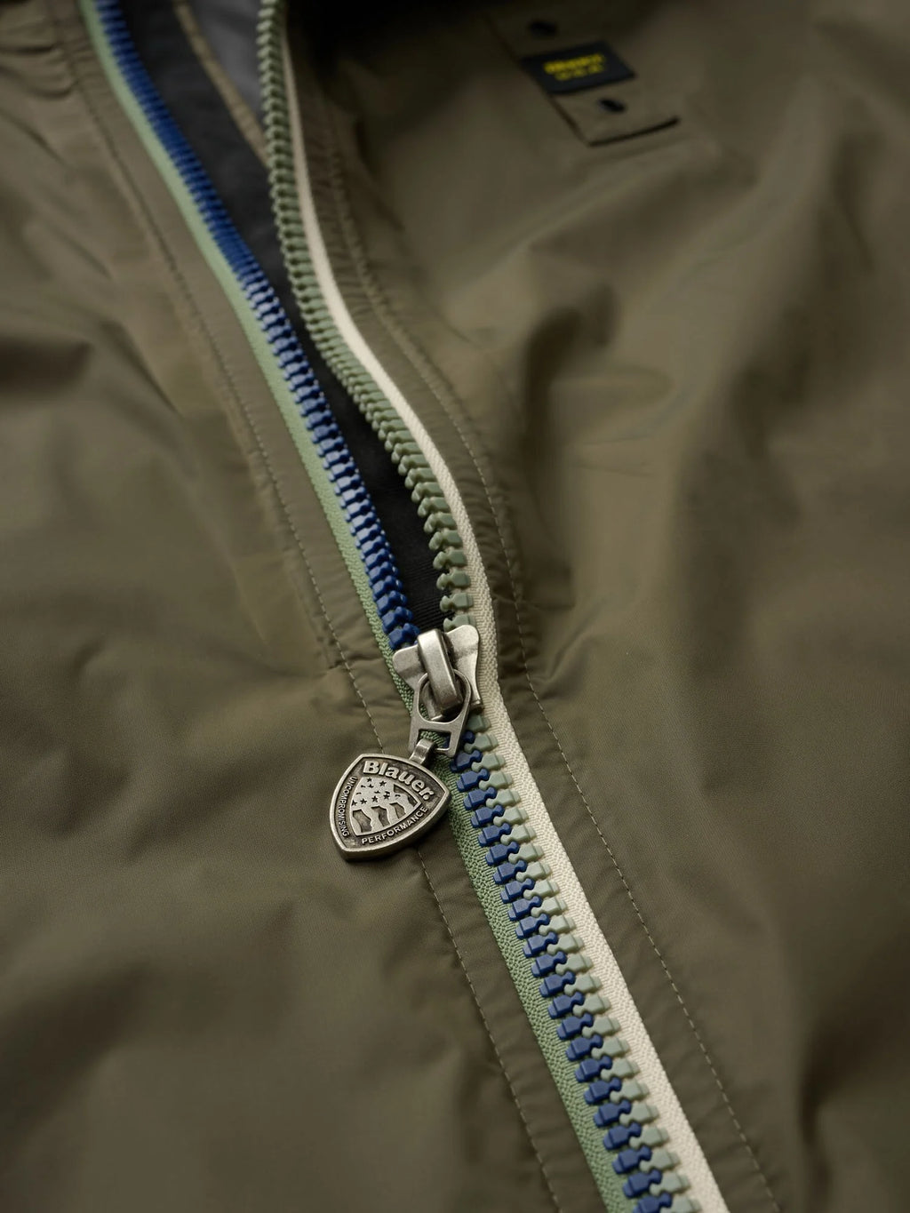JACKET WITH TAPE AND ECO FUR JARVIS green
