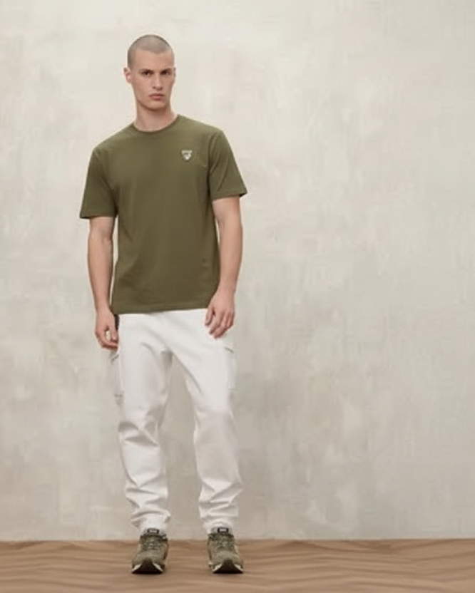 White FAXON RUBBER LOGO T-SHIRT