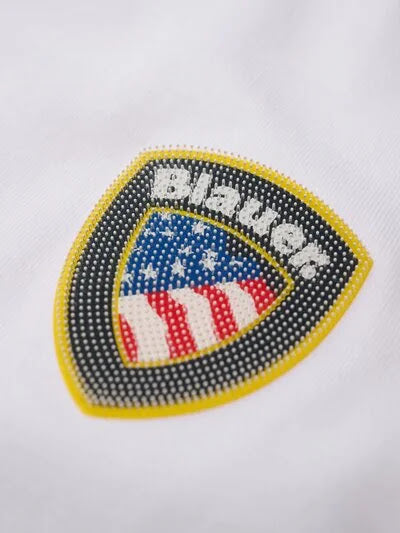 T-SHIRT LOGO GOMMATO FAXON bianco