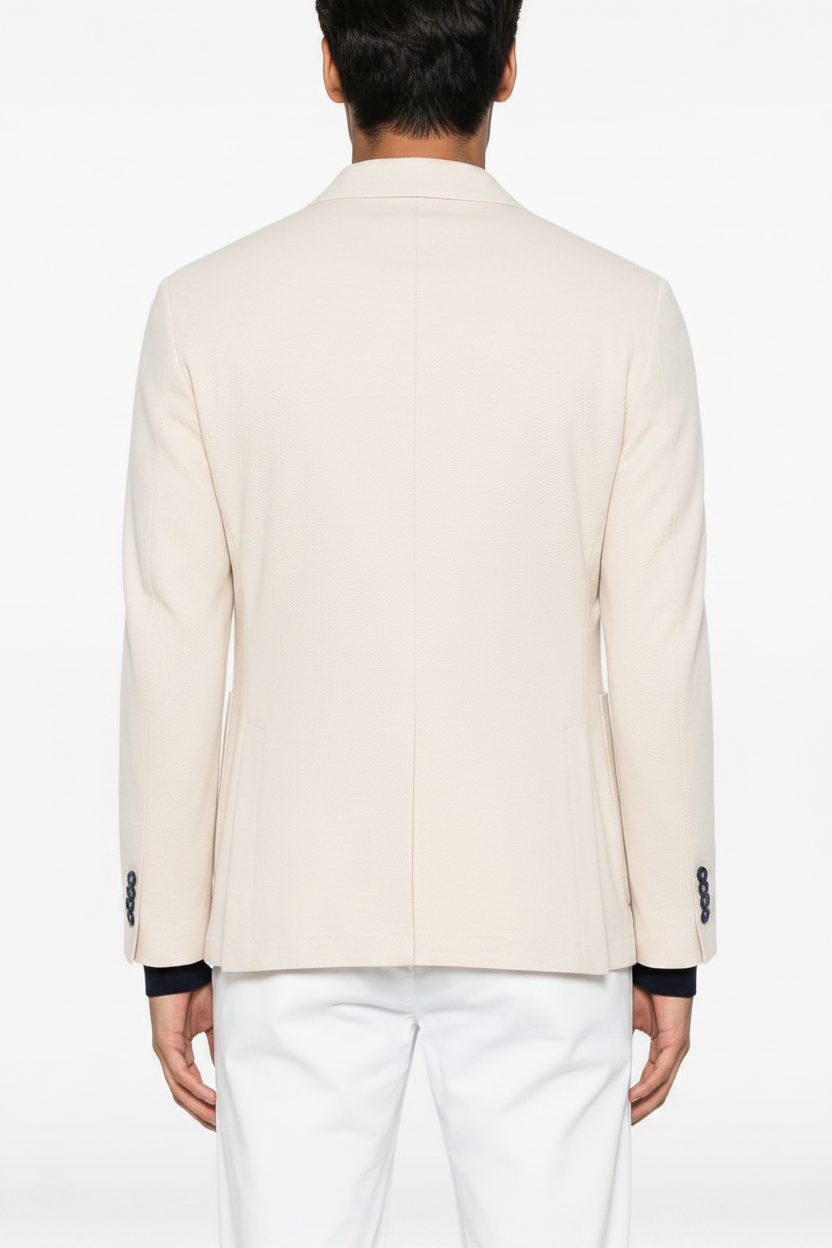 Giacca nuvola jersey cotone piquet latte