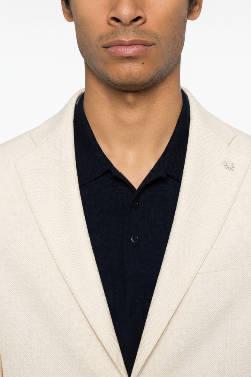 Giacca nuvola jersey cotone piquet latte