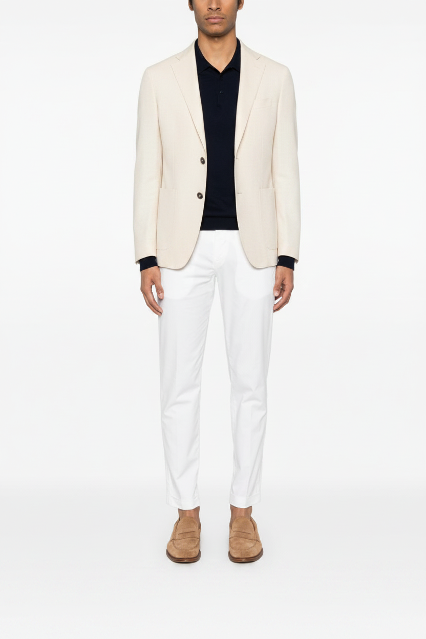 Giacca nuvola jersey cotone piquet latte