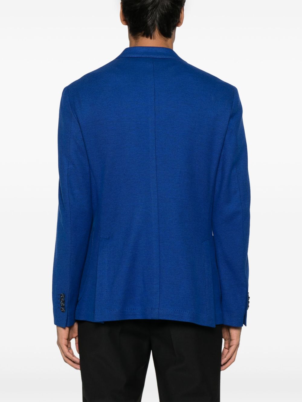 Giacca nuvola jersey cotone piquet blu