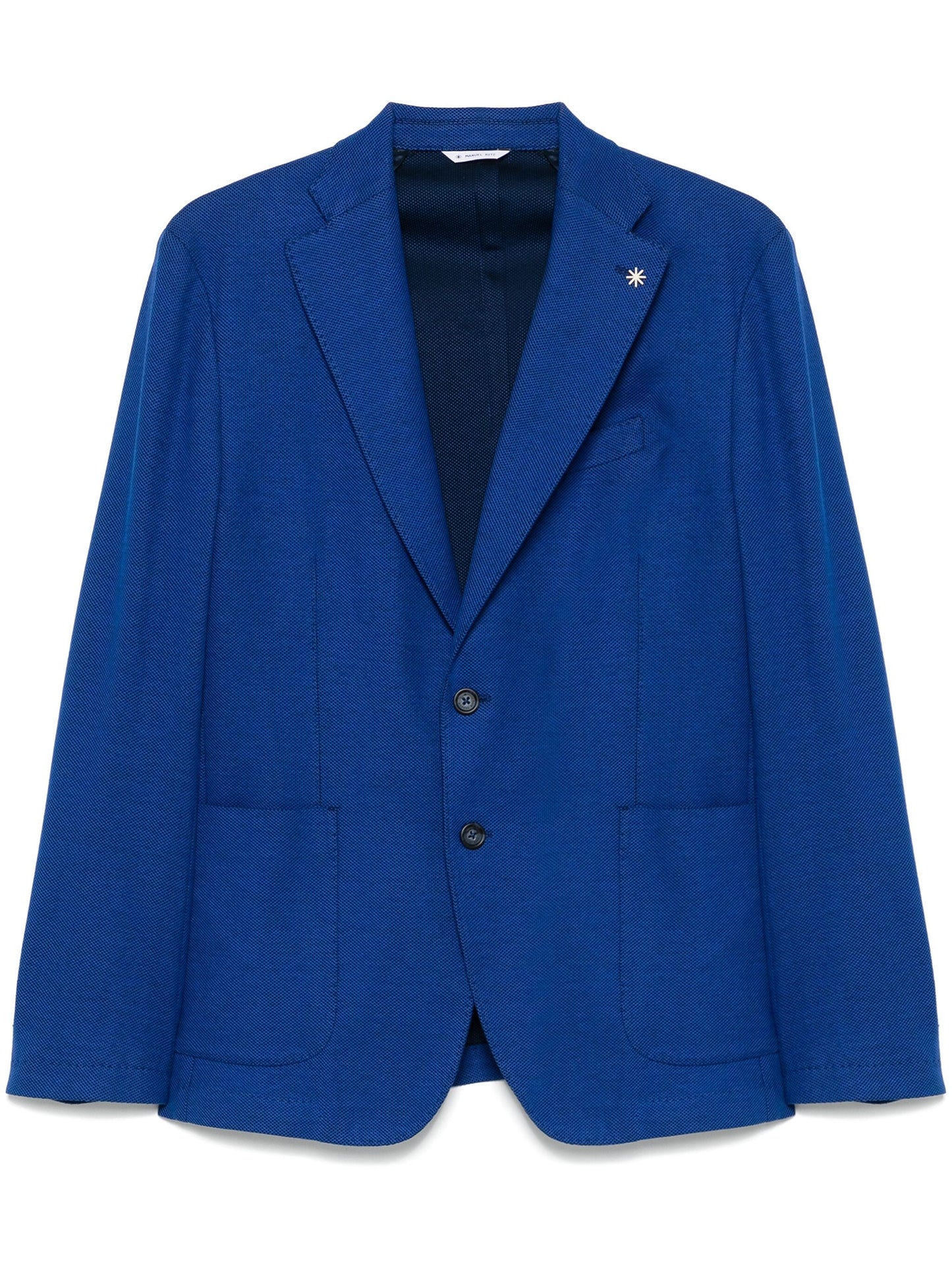 Giacca nuvola jersey cotone piquet blu