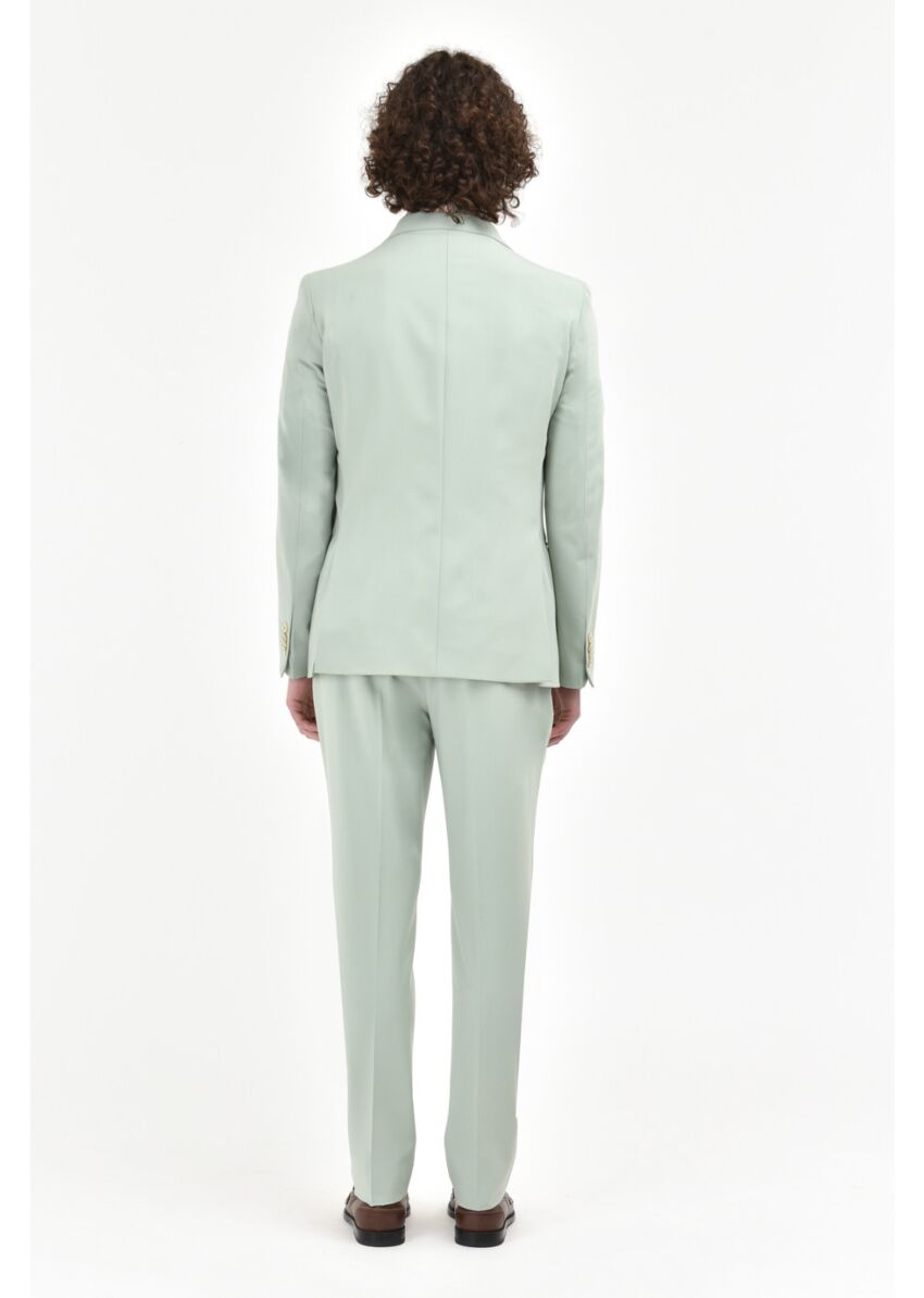 Abito slim fit in misto viscosa stretch