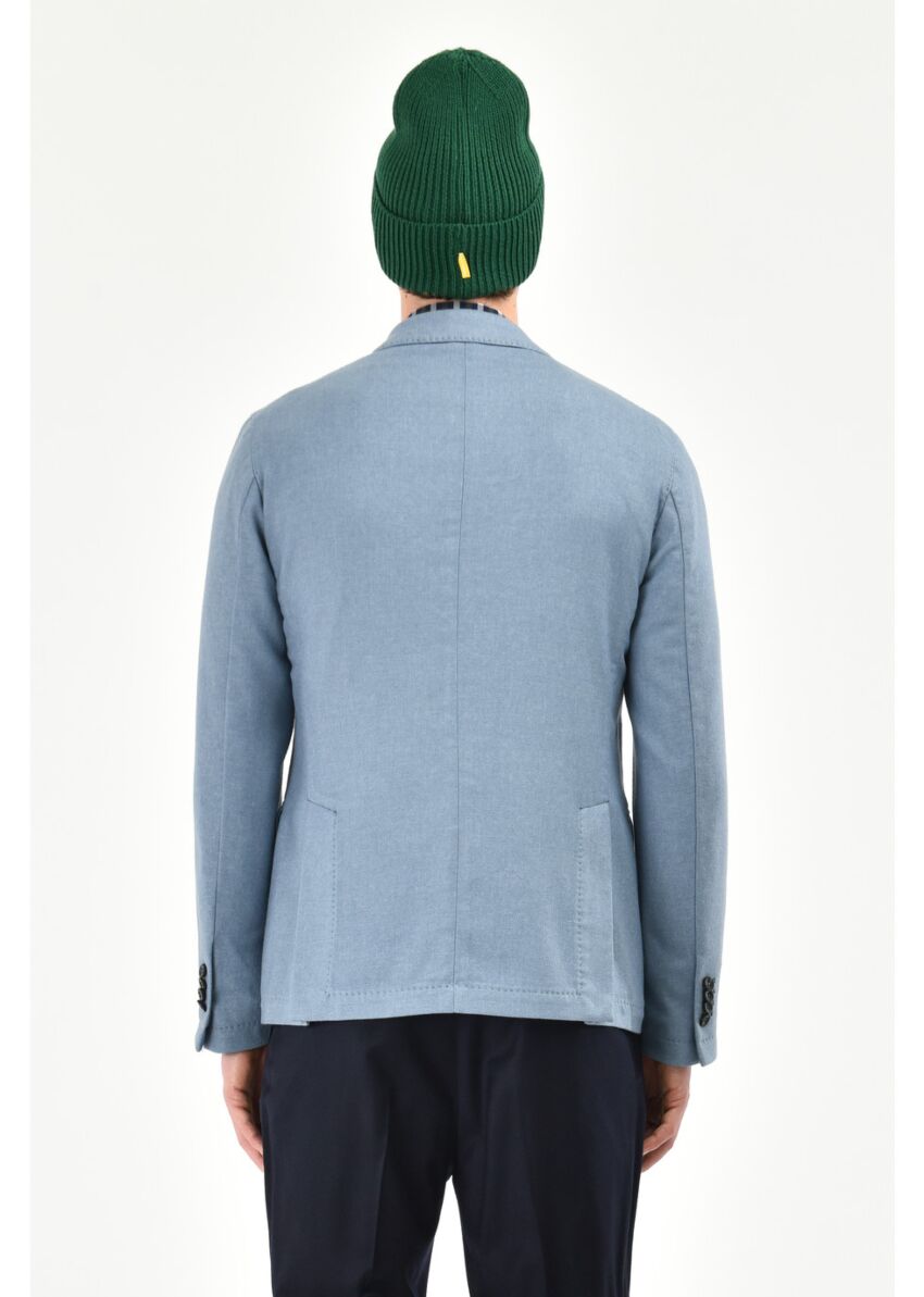 Giacca slim tinto capo diagonale misto lana