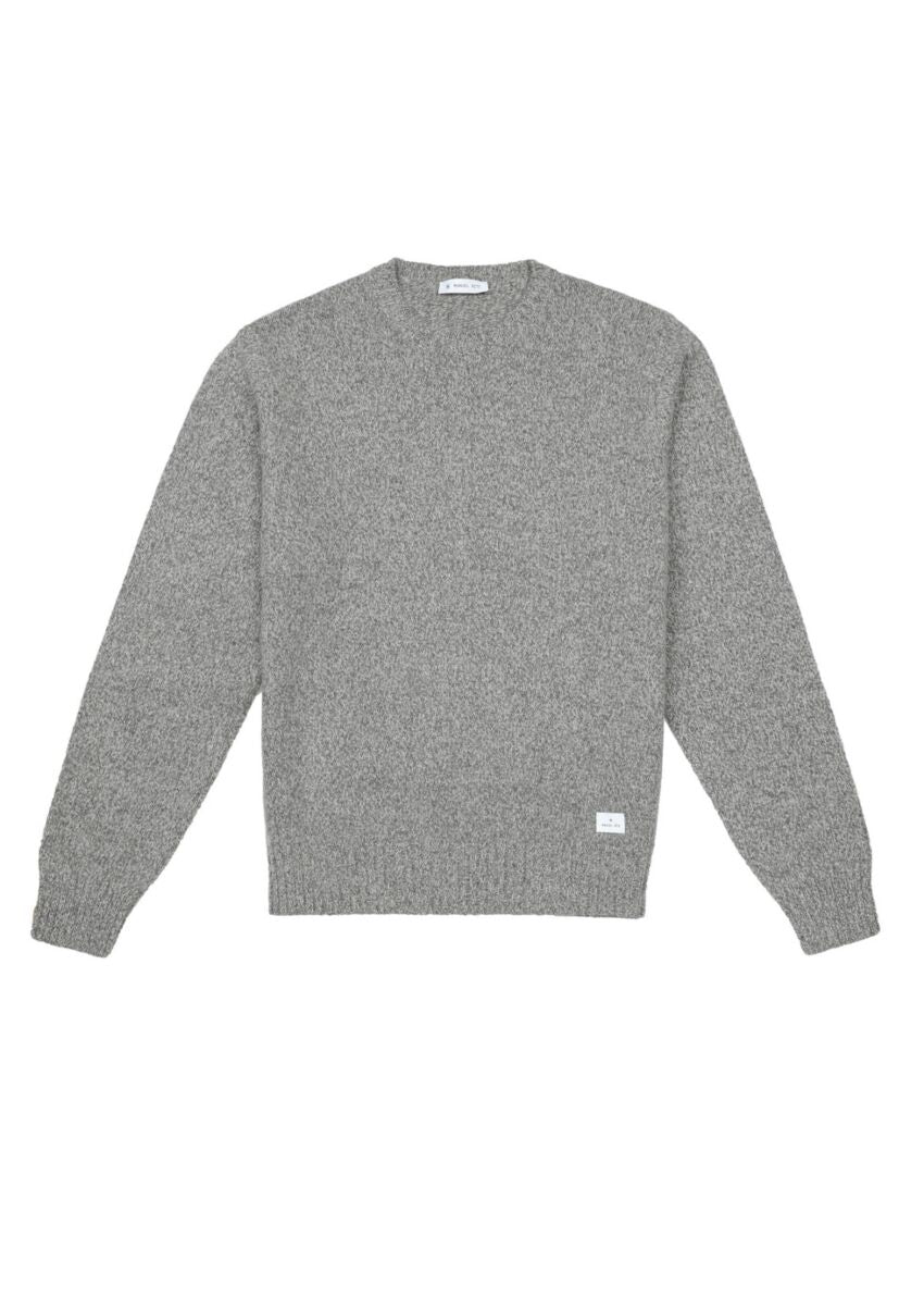 Maglia girocollo mouline` misto lana