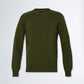 Maglia girocollo manica raglan verde