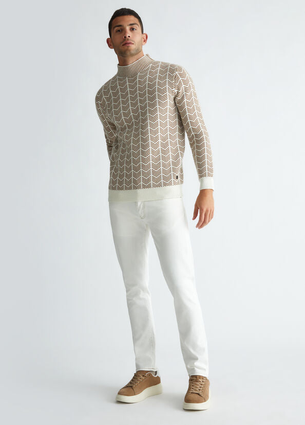 Maglia in lana jacquard