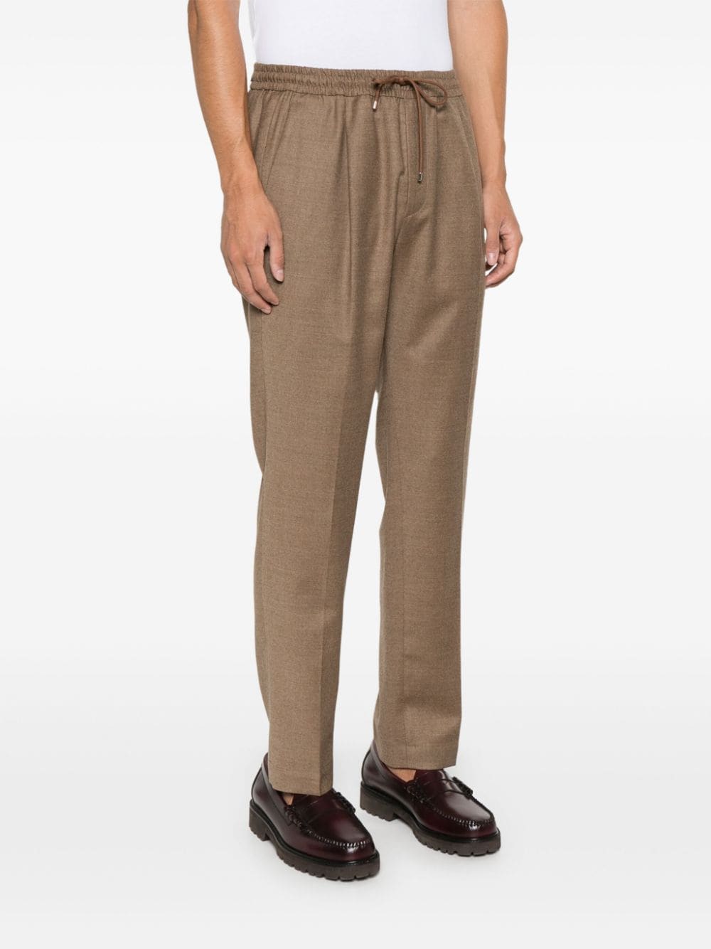 Pantaloni Wimbledons con coulisse pura lana tortora