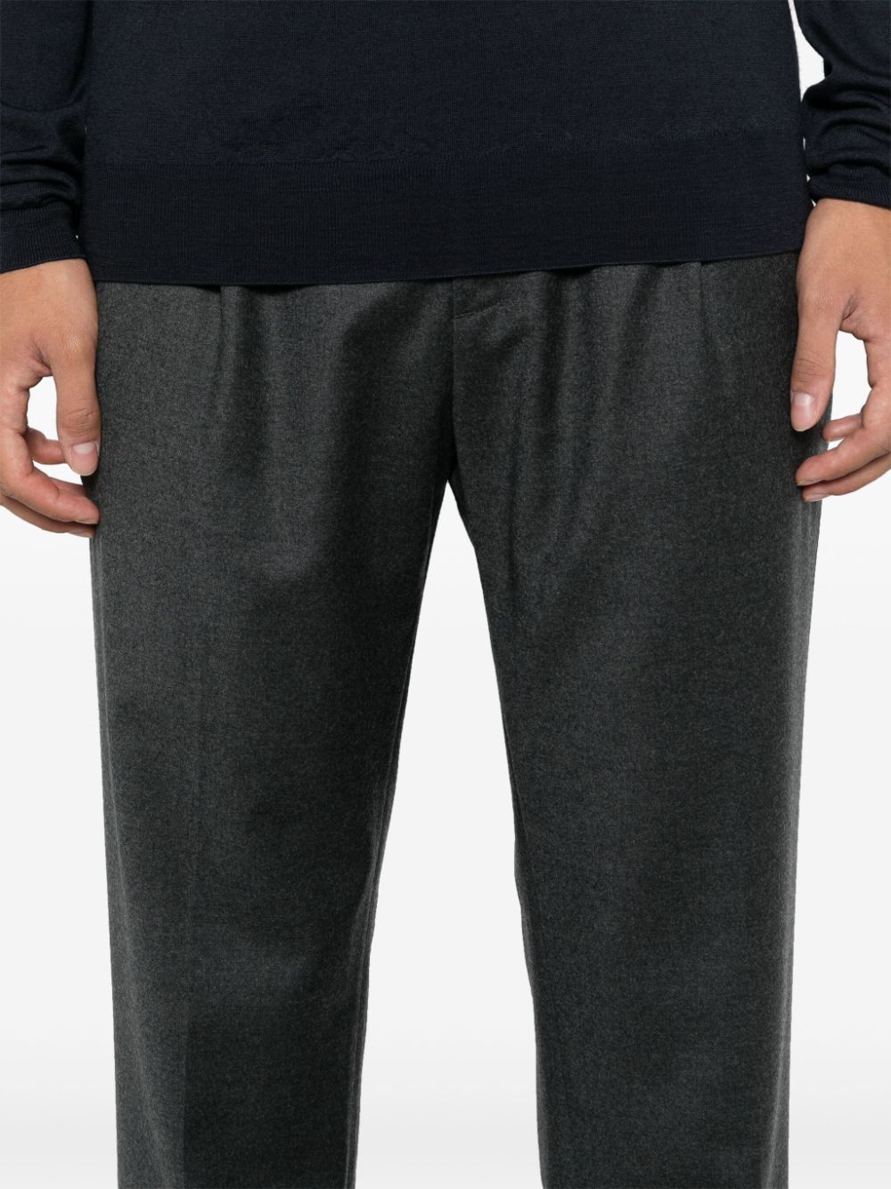 Pantaloni Wimbledons con coulisse pura lana grigio