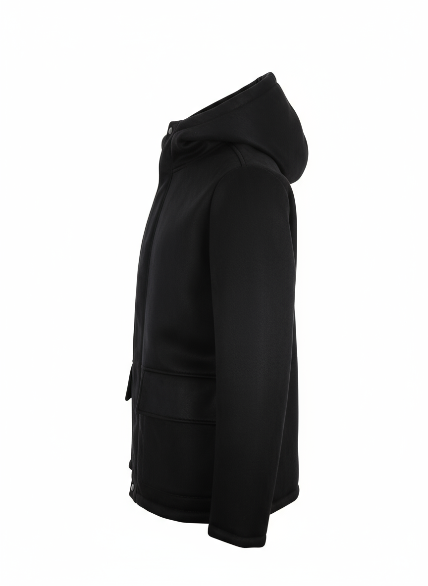 Black faux sheepskin jacket