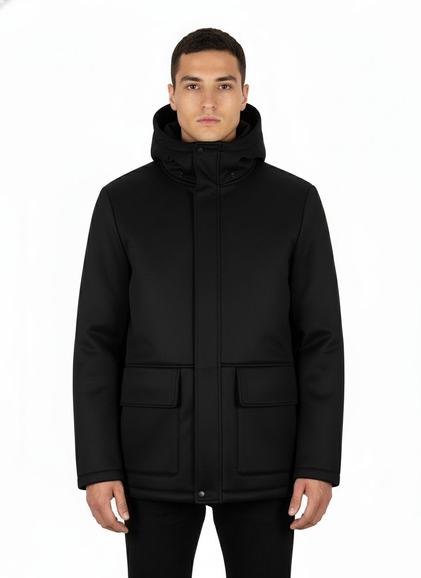 Black faux sheepskin jacket