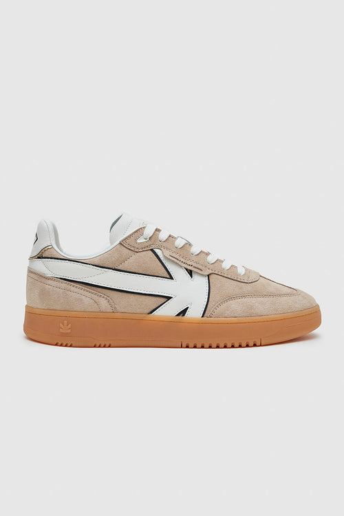 Sneakers in pelle beige