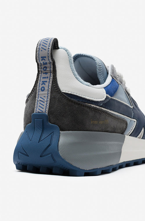 Scarpa Kaotiko Vancouver B Da Uomo Blu e Grigio In Suede Scamosciato Nylon E Mesh