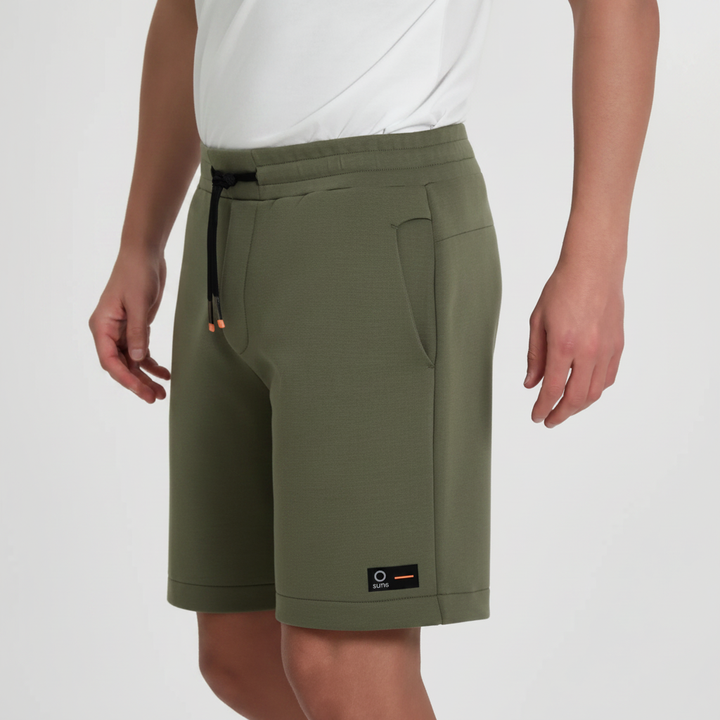Bermuda Uomo SUNS Ale Lux in tessuto morbido ed elasticizzato verde