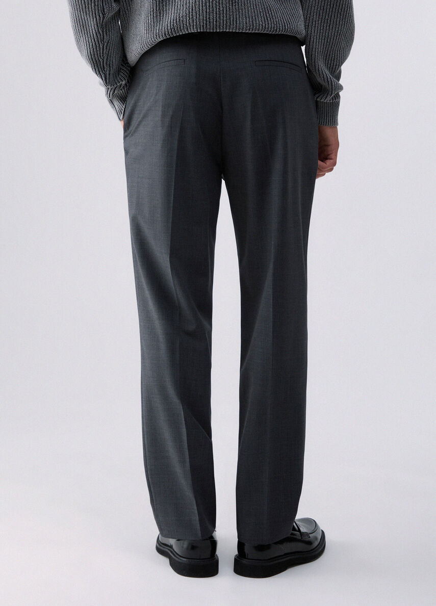 PANTALONI CHINO IN MISTO LANA