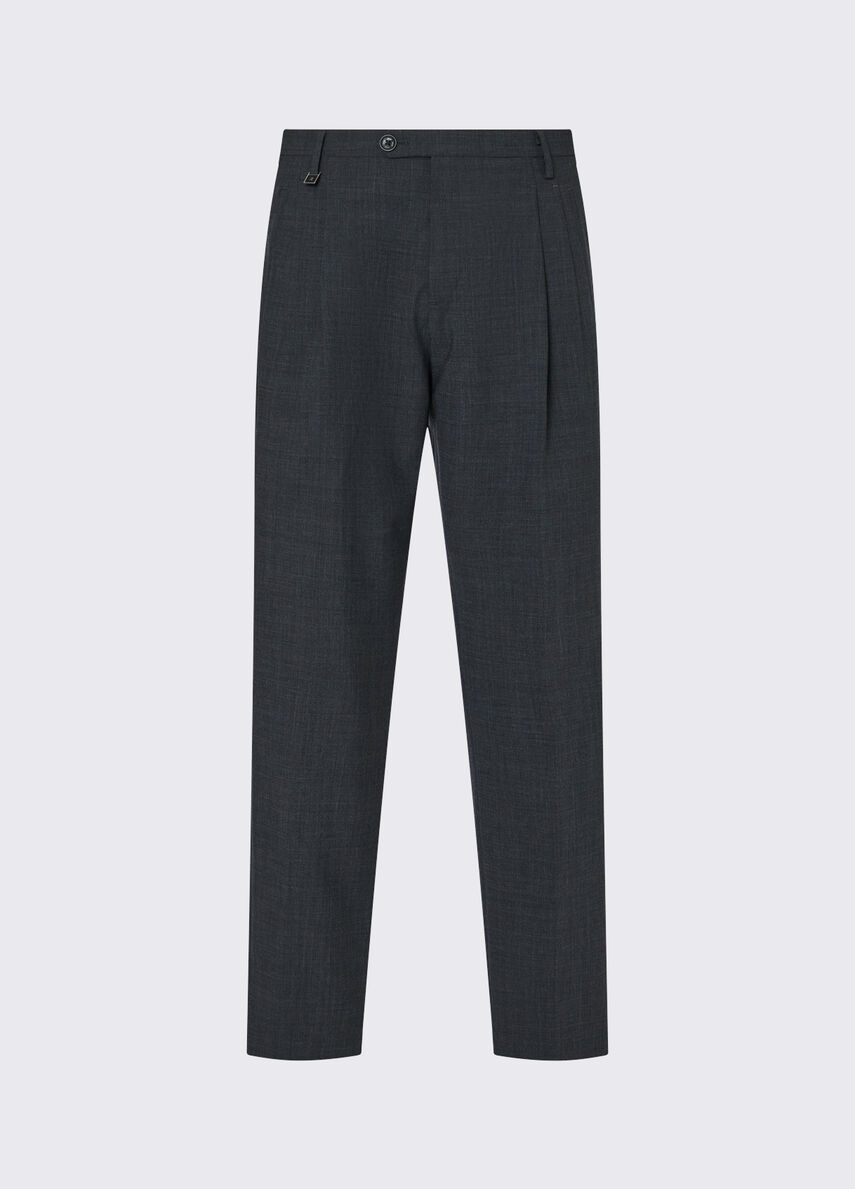 PANTALONI CHINO IN MISTO LANA