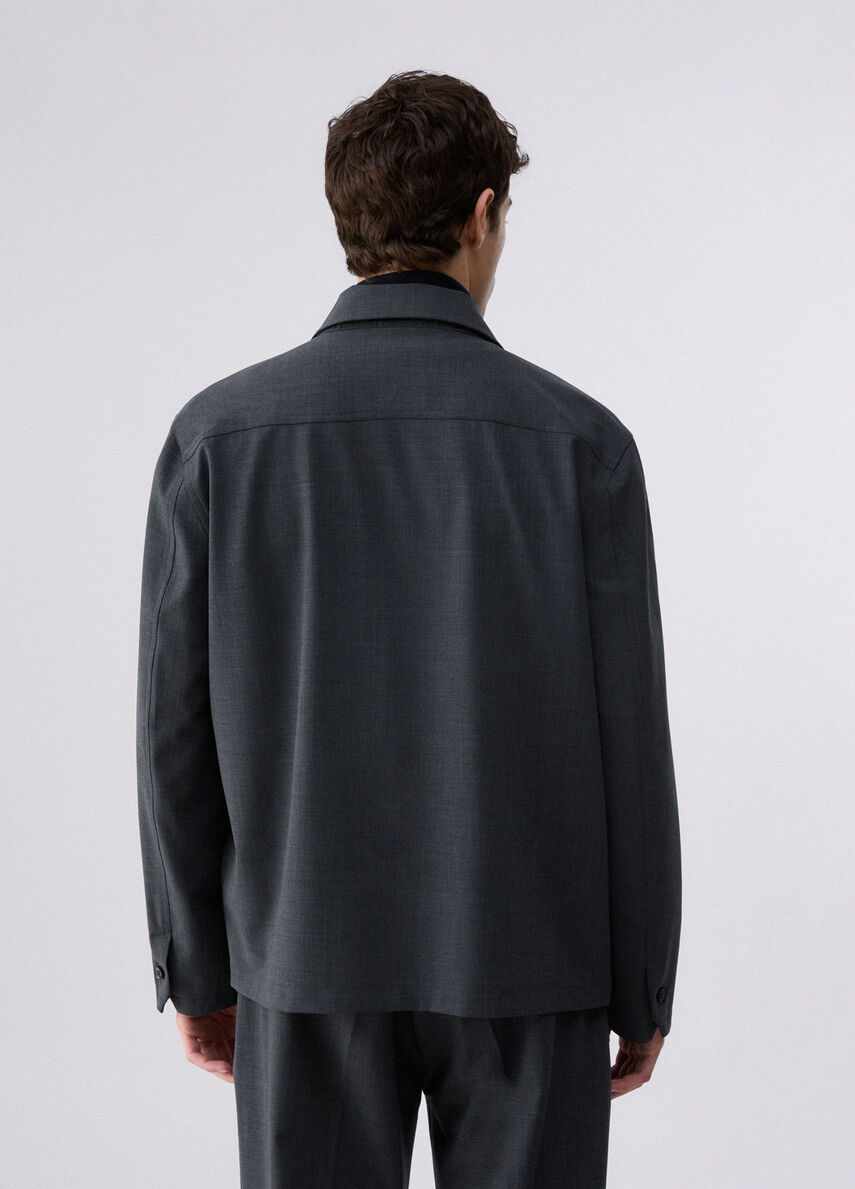 GIACCA OVERSHIRT IN MISTO LANA