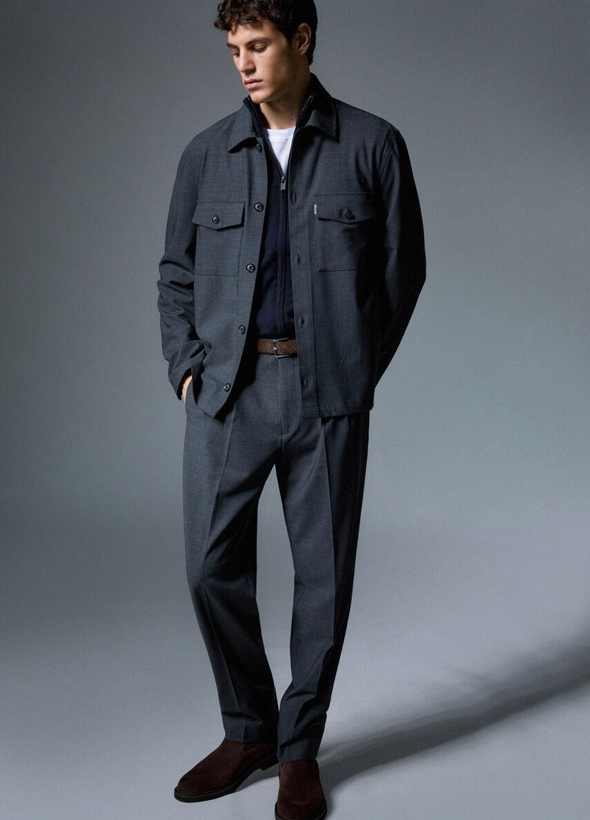 GIACCA OVERSHIRT IN MISTO LANA