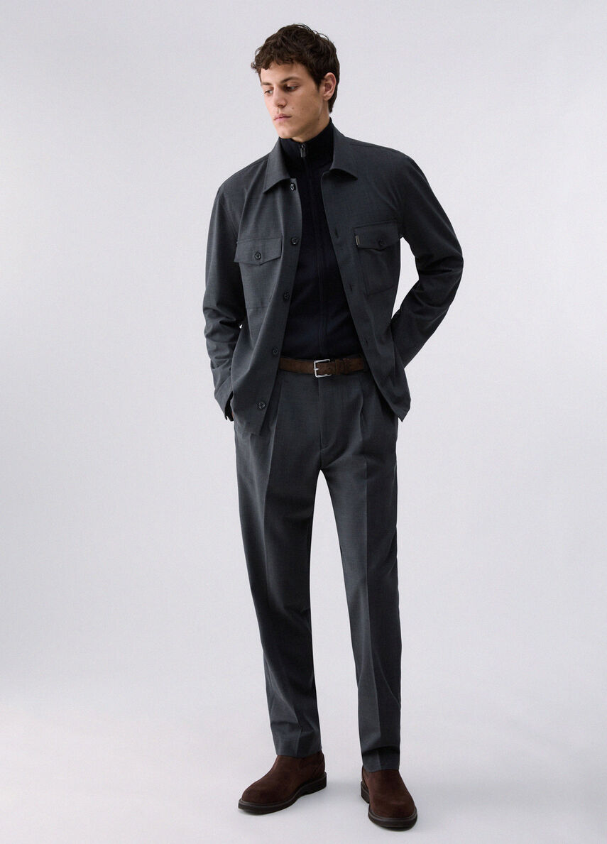 GIACCA OVERSHIRT IN MISTO LANA