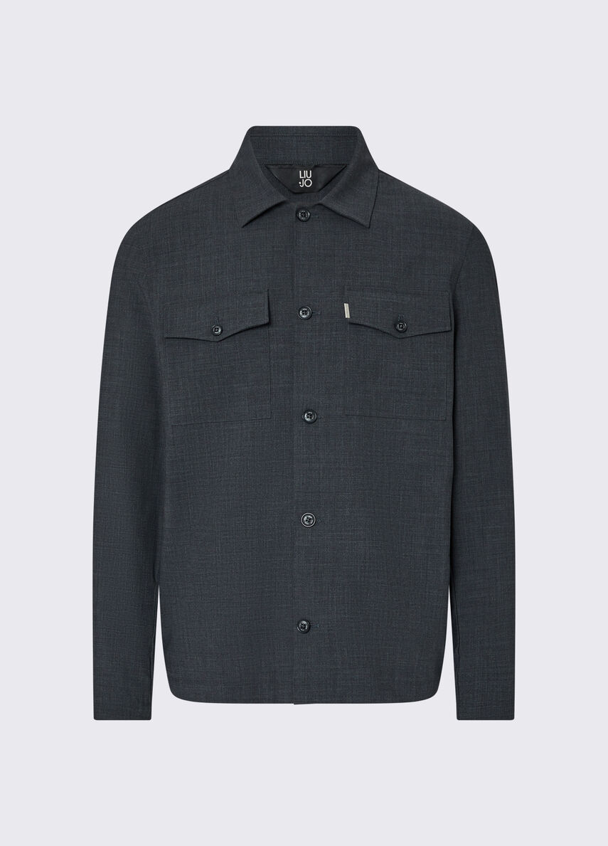 GIACCA OVERSHIRT IN MISTO LANA