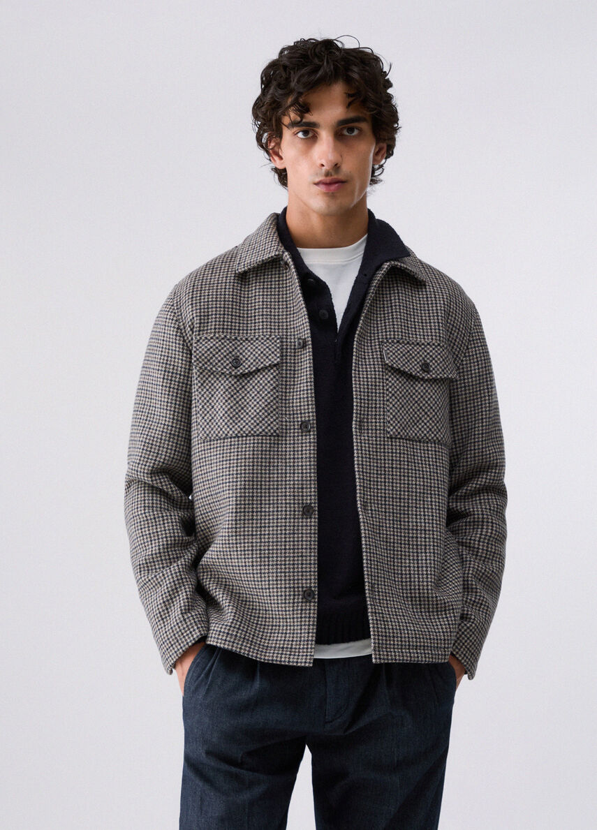 GIACCA OVERSHIRT IN PIED DE POULE