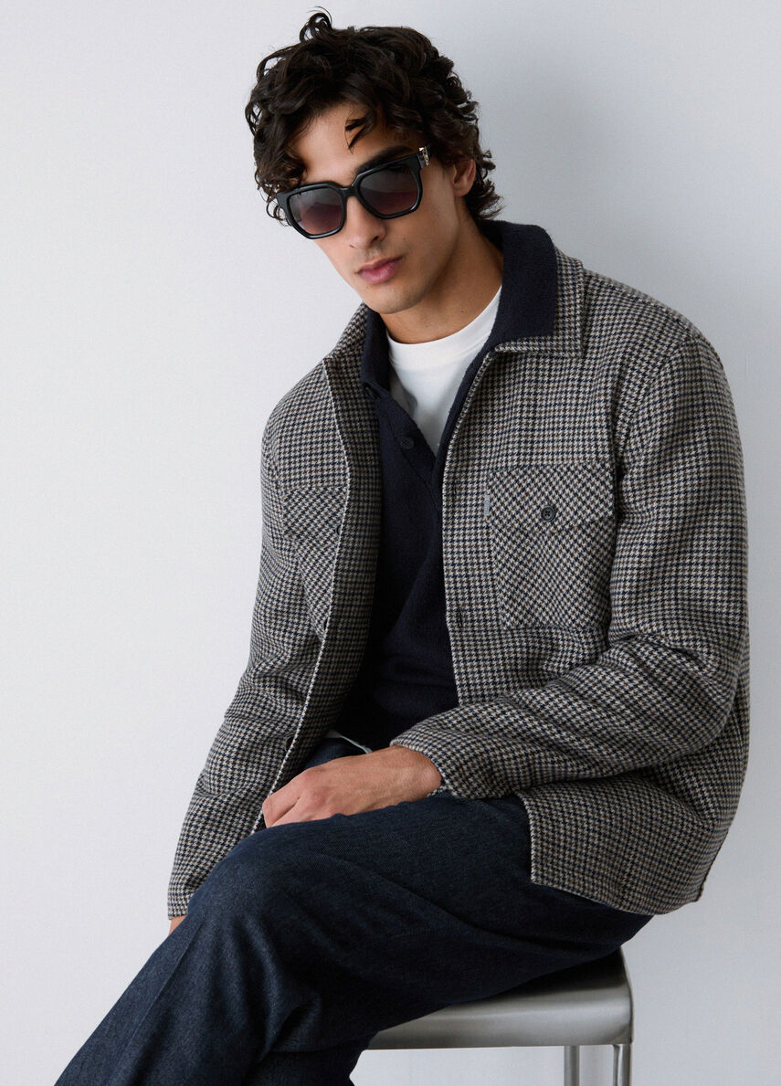 GIACCA OVERSHIRT IN PIED DE POULE